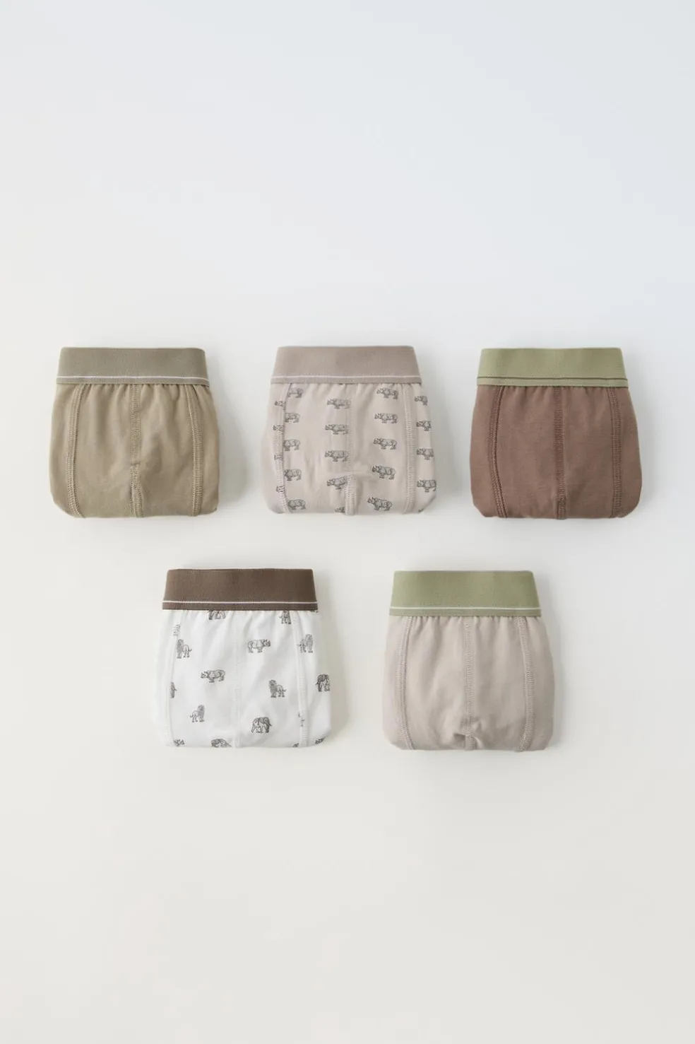 6-14 ANOS / PACK CINCO BOXERS ESTAMPADOS ANIMAIS-ZARA New