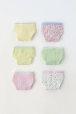 6-14 ANOS / PACK SEIS CUECAS ESTRUTURA FLORES-ZARA Sale