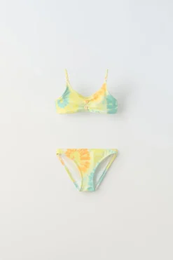6-14 ANOS/ BIQUÍNI TEXTURA TIE DYE CONCHAS-ZARA Best Sale