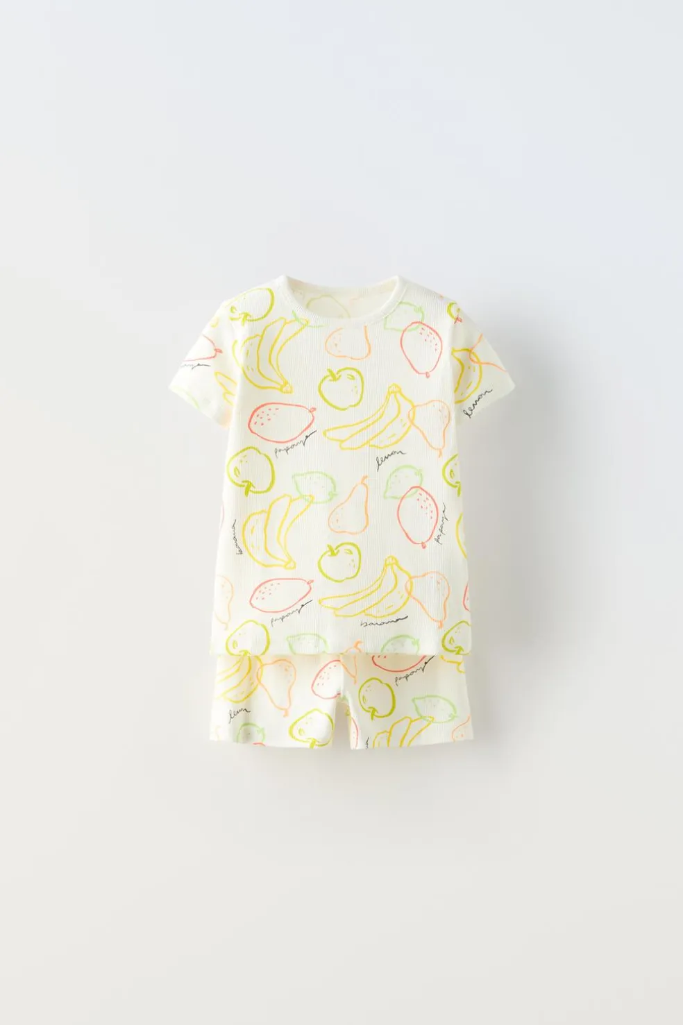 1-6 ANOS/ CONJUNTO COM NERVURAS E FRUTOS-ZARA Clearance