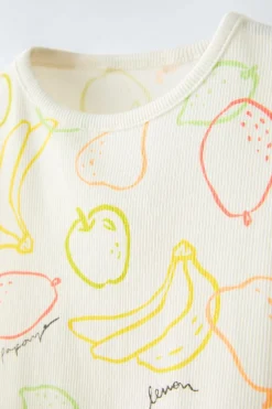 1-6 ANOS/ CONJUNTO COM NERVURAS E FRUTOS-ZARA Clearance