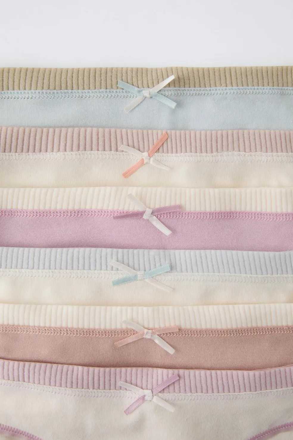 6-14 ANOS/ CONJUNTO DE SEIS CUECAS COM NERVURAS E LACINHO-ZARA Outlet