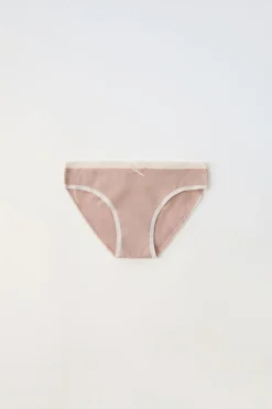 6-14 ANOS/ CONJUNTO DE SEIS CUECAS COM NERVURAS E LACINHO-ZARA Outlet