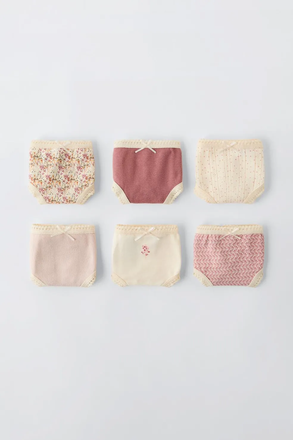 6-14 ANOS/ PACK DE SEIS CUECAS COM FLORZINHAS-ZARA Sale
