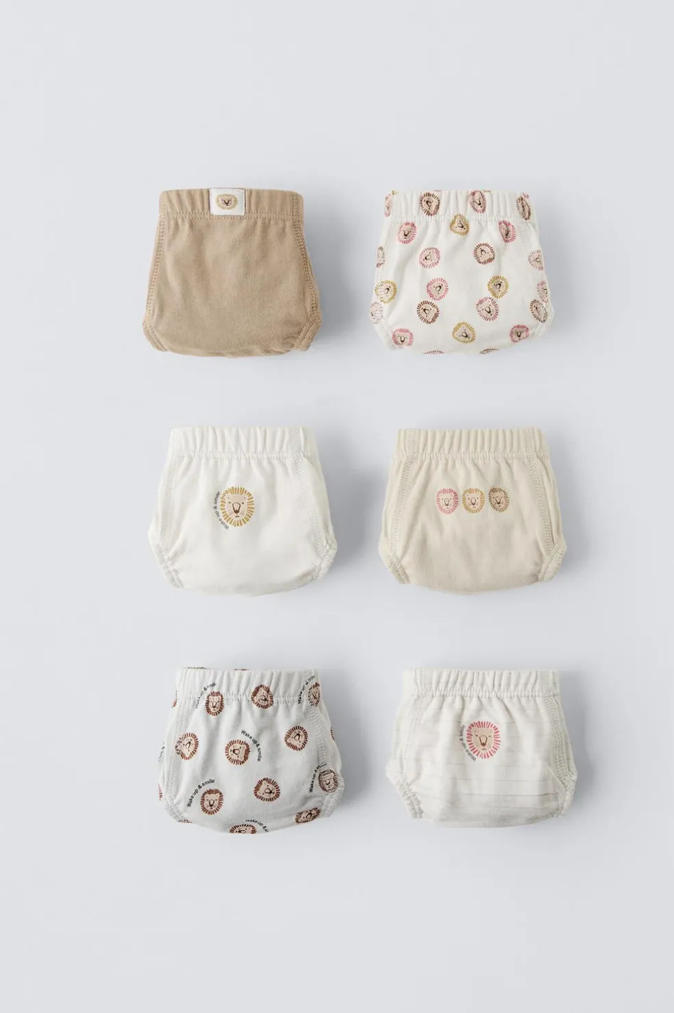2-6 ANOS/ PACK DE SEIS CUECAS COM LEÕES-ZARA Fashion