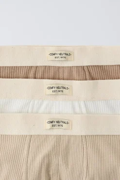6-14 ANOS/ PACK DE TRÊS BOXERS RIB COM ETIQUETA-ZARA Best Sale