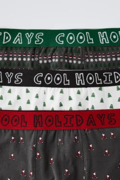 6-14 ANOS/ PACK DE TRÊS BOXERS PAI NATAL E ÁRVORES DE NATAL-ZARA New