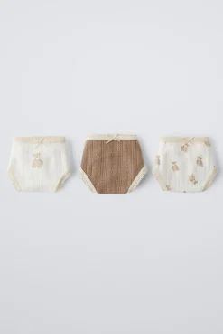 2-6 ANOS/ PACK DE TRÊS CUECAS POINTELLE COM URSINHOS-ZARA Sale