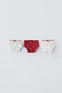 2-6 ANOS/ PACK DE TRÊS CUECAS ESTAMPADAS-ZARA Fashion