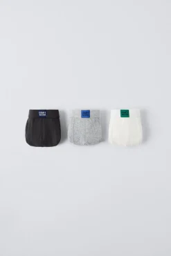 6-14 ANOS/ PACK TRÊS BOXERS RIB COM ETIQUETA-ZARA Best Sale