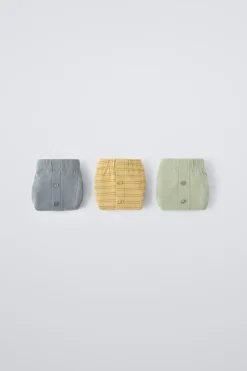 6-14 ANOS/ PACK TRÊS BOXERS ÀS RISCAS COM BOTÕES-ZARA Store