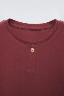 2-6 ANOS/ PIJAMA DE DECOTE DE BOTÕES LISO-ZARA Fashion