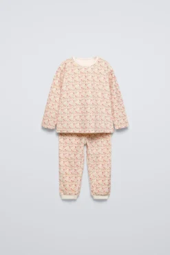 2-6 ANOS/ PIJAMA DE VELUDO COM FLORES-ZARA Best Sale