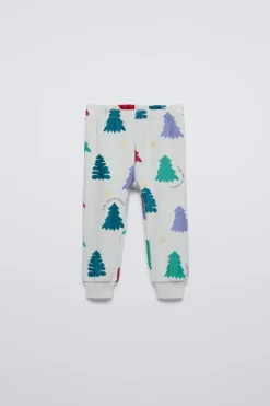 2-6 ANOS/ PIJAMA DE VELUDO COM ÁRVORES-ZARA Clearance