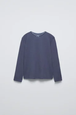 2-6 ANOS/ PIJAMA LISO COM RENDA-ZARA Best Sale