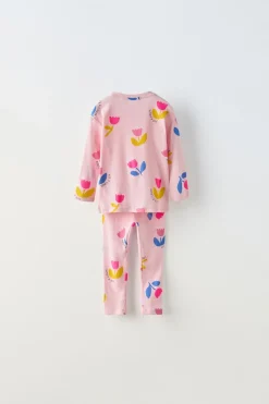 2-6 ANOS/ PIJAMA TULIPAS-ZARA Clearance