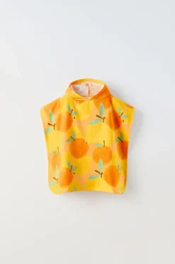4-5 ANOS/ PONCHO EM TERRYCLOTH FRUTAS-ZARA Clearance