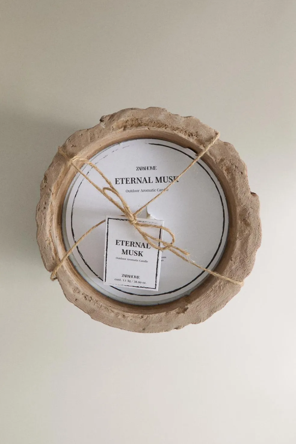 ZARA Fragrâncias Para Casa|Fragrâncias Para Casa^(1100 G) VELA AROMÁTICA EXTERIOR ETERNAL MUSK Cinzento