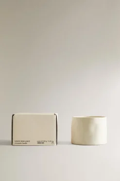 ZARA Fragrâncias Para Casa|Fragrâncias Para Casa^(150 G) VELA AROMÁTICA LEMON BERGAMOT branco