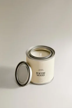 ZARA Fragrâncias Para Casa|Fragrâncias Para Casa^(230 G) VELA AROMÁTICA POETRY WOOD Branco-marfim