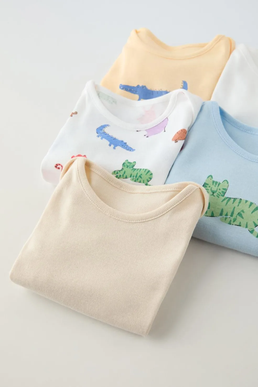 1 MÊS - 3 ANOS/ PACK DE CINCO BODIES ANIMAIZINHOS-ZARA New