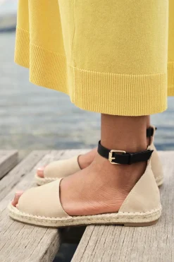 ZARA Sapatos^ALPERCATA COM PULSEIRA Castanho-areia