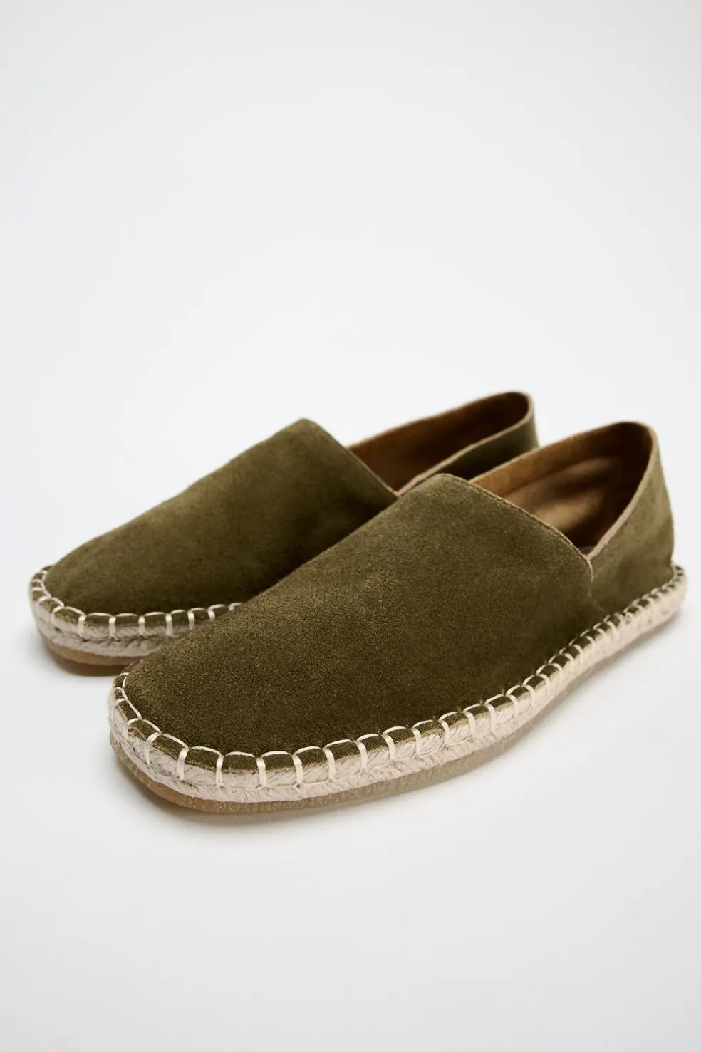 ZARA Sapatos^ALPERGATA EM PELE Castanho