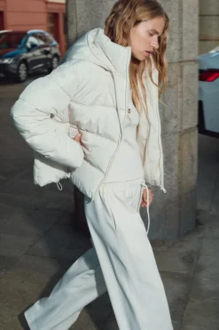 ZARA Winter Layersnew|Sobretudos / Anoraques^ANORAQUE ACOLCHOADO CURTO WATER AND WIND PROTECTION Cru