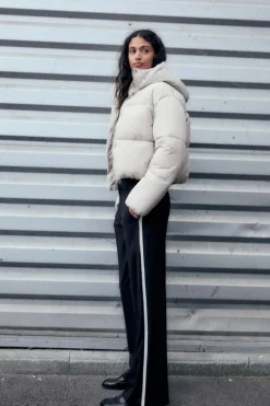 ZARA Winter Layersnew|Sobretudos / Anoraques^ANORAQUE ACOLCHOADO IMPERMEÁVEL Cru