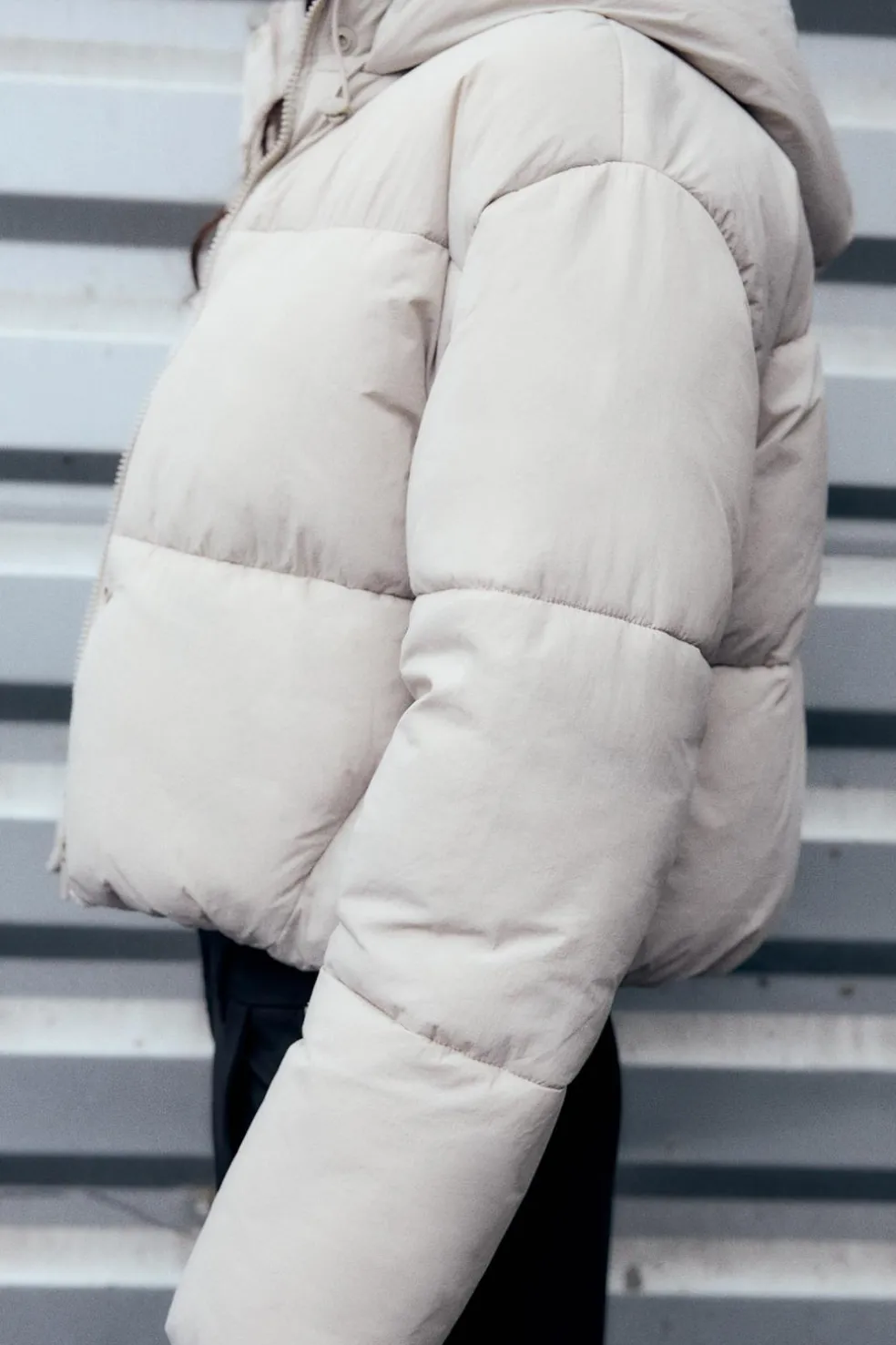 ZARA Winter Layersnew|Sobretudos / Anoraques^ANORAQUE ACOLCHOADO IMPERMEÁVEL Cru