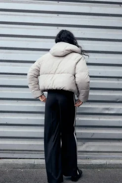 ZARA Winter Layersnew|Sobretudos / Anoraques^ANORAQUE ACOLCHOADO IMPERMEÁVEL Cru