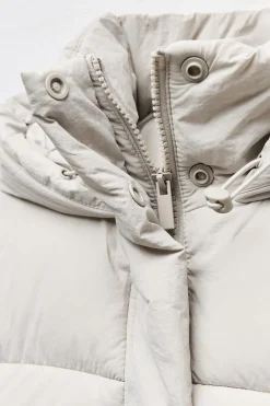 ZARA Winter Layersnew|Sobretudos / Anoraques^ANORAQUE ACOLCHOADO IMPERMEÁVEL Cru