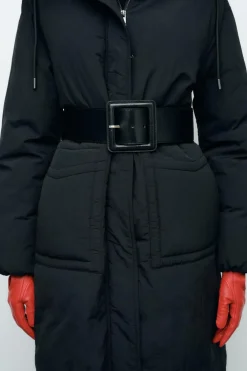 ZARA Sobretudos / Anoraques^ANORAQUE COMPRIDO CAPUZ Preto