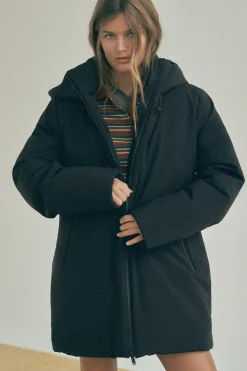 ZARA Sobretudos / Anoraques^ANORAQUE WATER AND WIND PROTECTION Preto