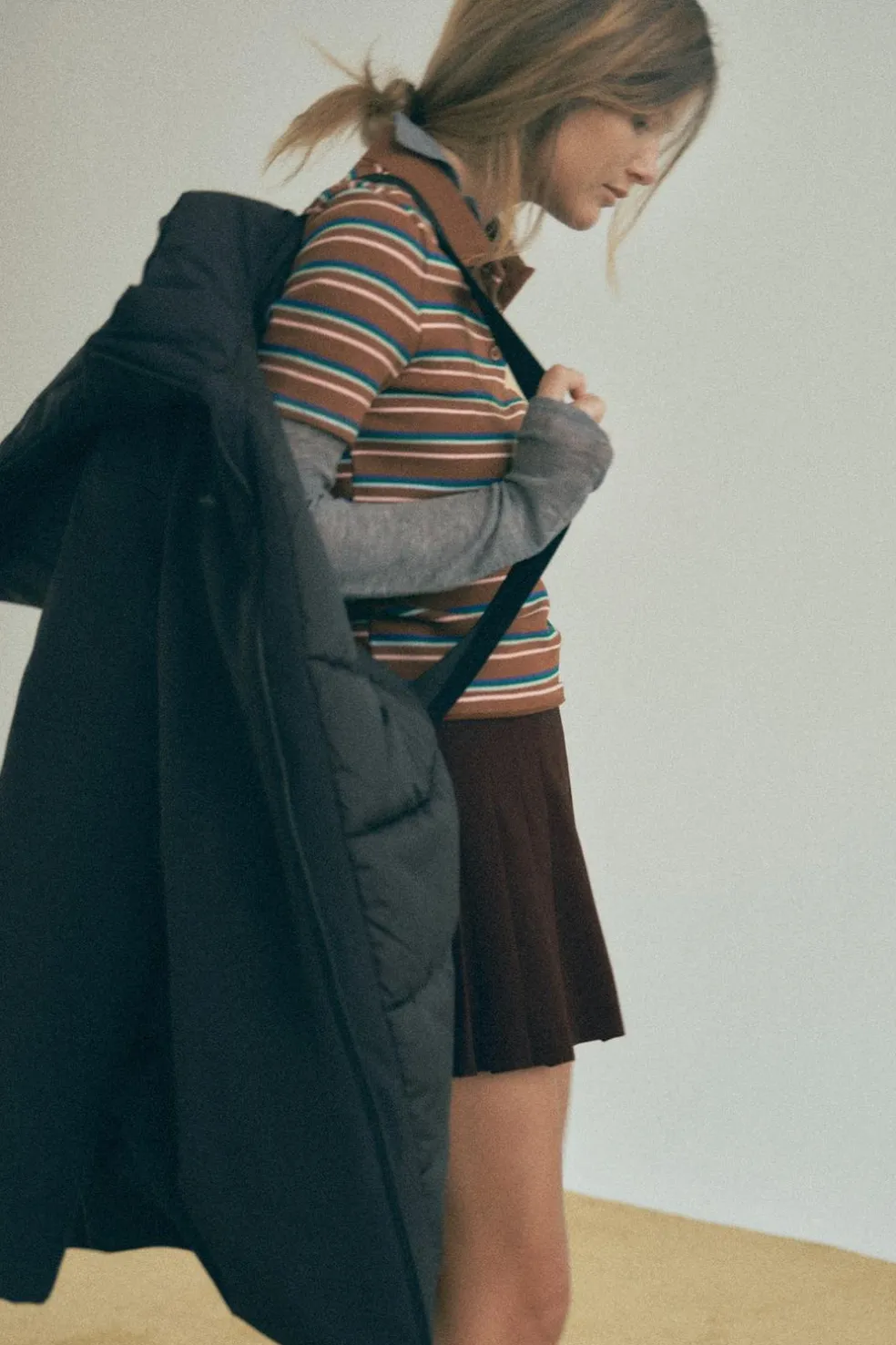ZARA Sobretudos / Anoraques^ANORAQUE WATER AND WIND PROTECTION Preto