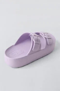 BABUCHAS DE BANHO COM FIVELAS VOLUME-ZARA Hot