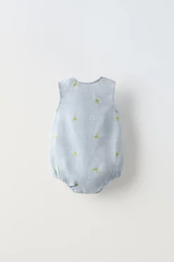 BABYGRO COM BORDADO DE PALMEIRAS-ZARA Flash Sale