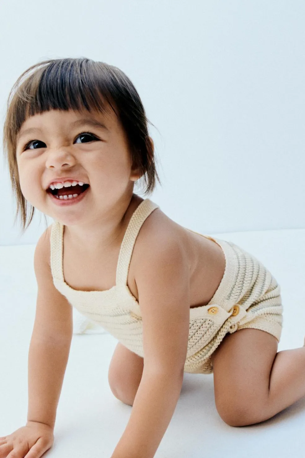 BABYGROW DE MALHA ÀS RISCAS COM BOTÕES-ZARA Outlet