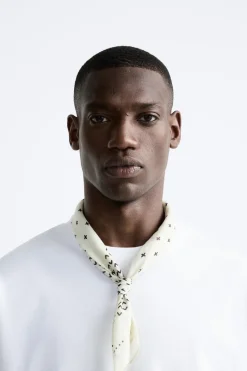 ZARA Acessórios^BANDANA COM ESTAMPADO COMBINADO Cru