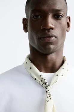 ZARA Acessórios^BANDANA COM ESTAMPADO COMBINADO Cru