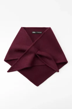 ZARA Acessórios / Bijuteria^BANDANA COM LÃ Grená