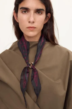 ZARA Acessórios / Bijuteria^BANDANA COM SEDA E ARGOLA Preto