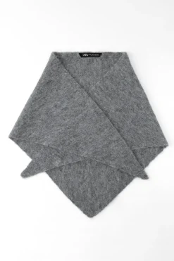 ZARA Acessórios / Bijuteria^BANDANA DE PONTO COM BORDADOS E MISSANGAS Cinzento