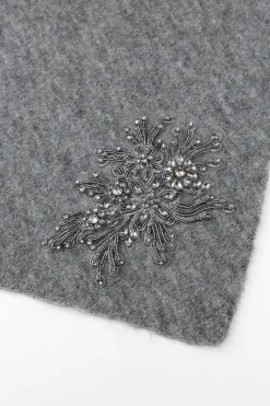 ZARA Acessórios / Bijuteria^BANDANA DE PONTO COM BORDADOS E MISSANGAS Cinzento