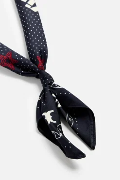 ZARA Acessórios^BANDANA ESTAMPADA COM TEXTO Preto