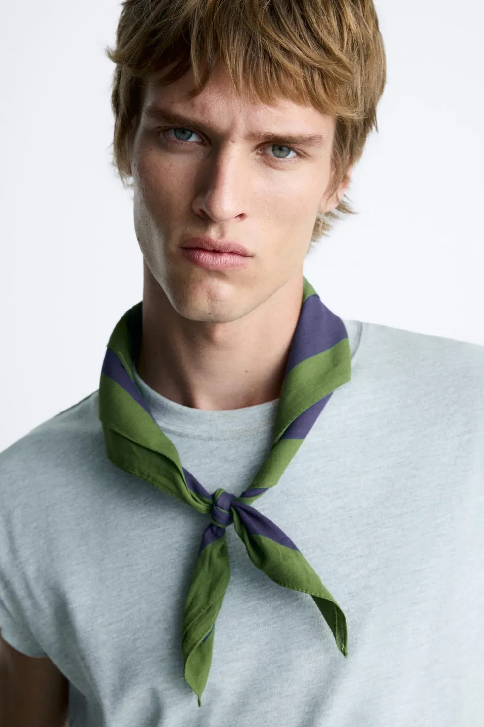 ZARA Acessórios^BANDANA ESTAMPADO EM CONTRASTE Azulão