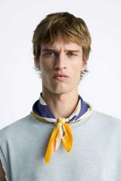 ZARA Acessórios^BANDANA ESTAMPADO TROPICAL Cru