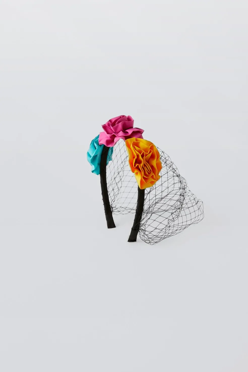 BANDOLETE DISFARCE COM FLORES E MESH-ZARA Best