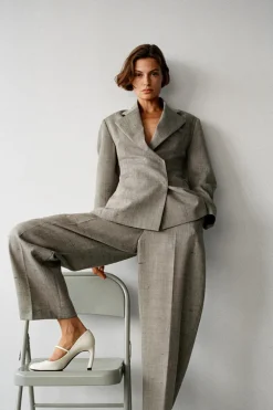 ZARA Blazers / Coletes^BLAZER 100% LÃ ZW COLLECTION Cinzento