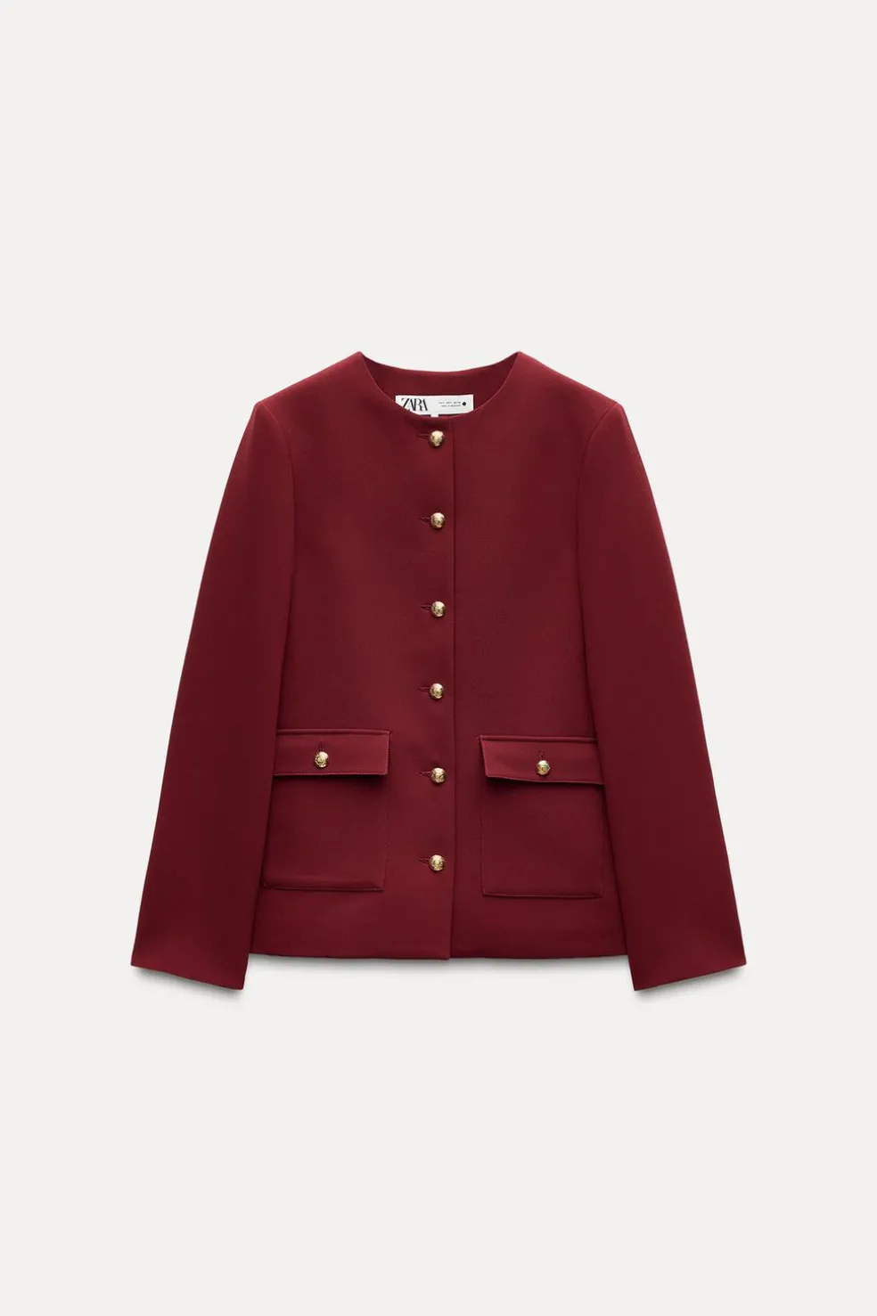 ZARA Blazers / Coletes^BLAZER BOTÕES ZW COLLECTION Borgonha